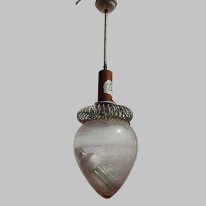 lampadario vintage in vetro
