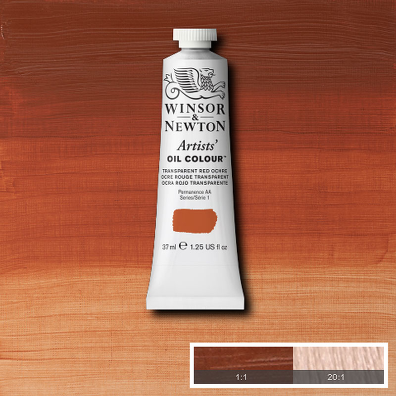 Colori ad Olio extra-fini Winsor & Newton “Artists” da 37ml – ROSSO TRASPARENTE OCRA – 647