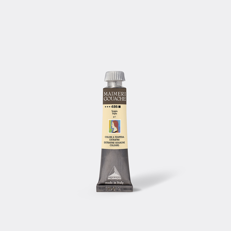 Colore Maimeri Gouache da 20ml – SEPPIA – Cod.486